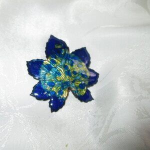 Matisse Blue Enamel “Leaf” Brooch Pin
